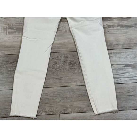 Express ankle legging high-rise white distressed jeans size 2 - Picture 6 of 13